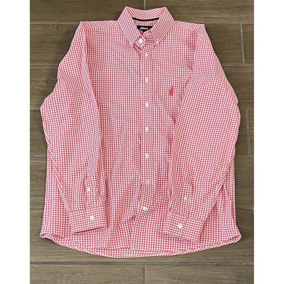 johnnie-O Other - Johnnie-O Shirt Men's Large Red Gingham Check Button Down Long Sleeve Casual